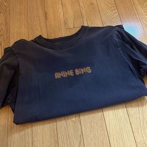 Anine Bing namesake Tee in charcoal